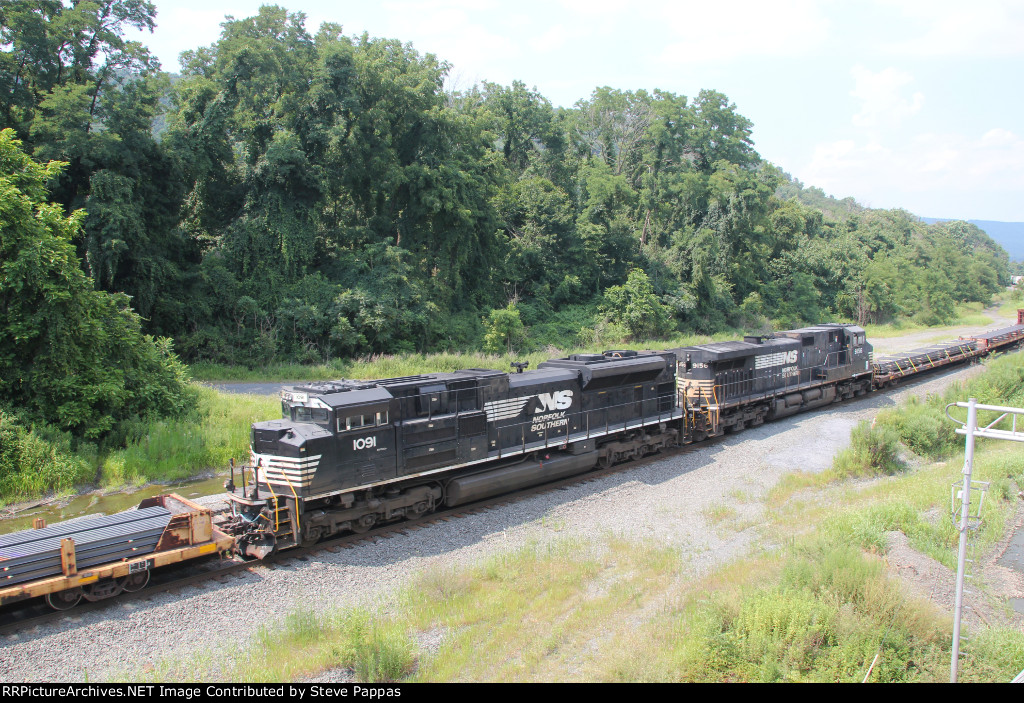 NS 1091 and 9156 as mid-train units on train 15T